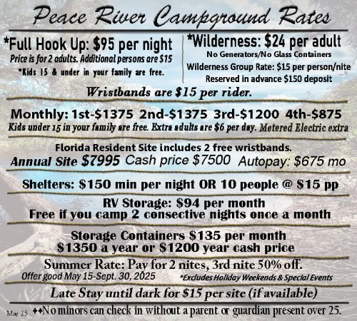 Camping rates, wilderness, shelters